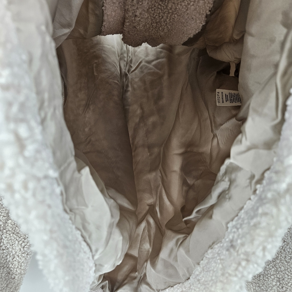 Aritzia Wilfred Bone White Stanza Sherpa Teddy Coat - Picture 9 of 14